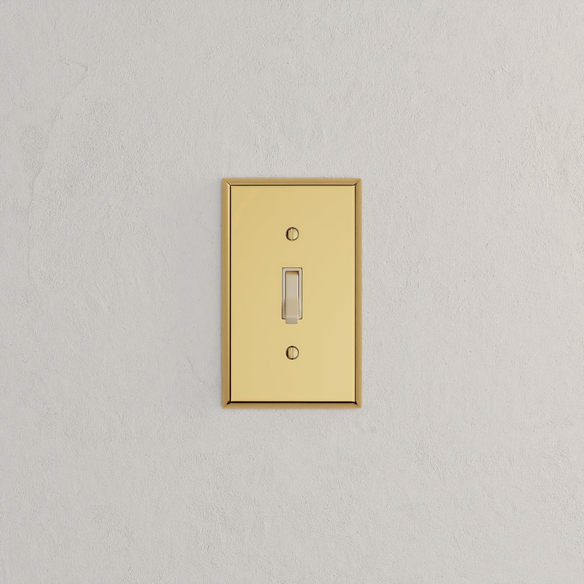Solid brass Century Toggle Wall Plate in Polished Brass finish