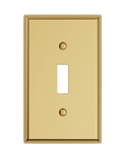 Solid brass Century Toggle Wall Plate in Polished Brass finish