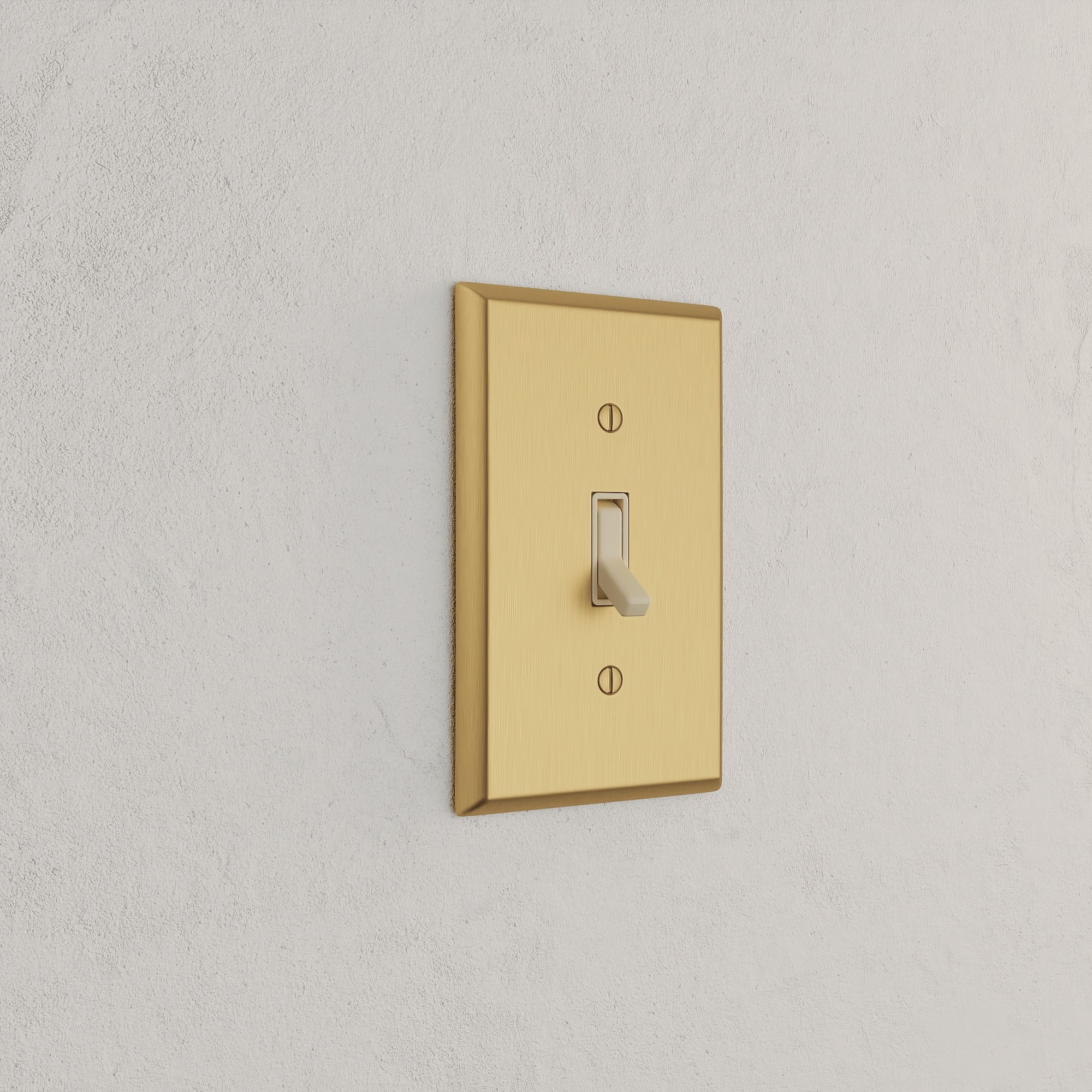Solid brass Century Toggle Wall Plate in Satin Brass finish