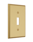 Solid brass Century Toggle Wall Plate in Satin Brass finish