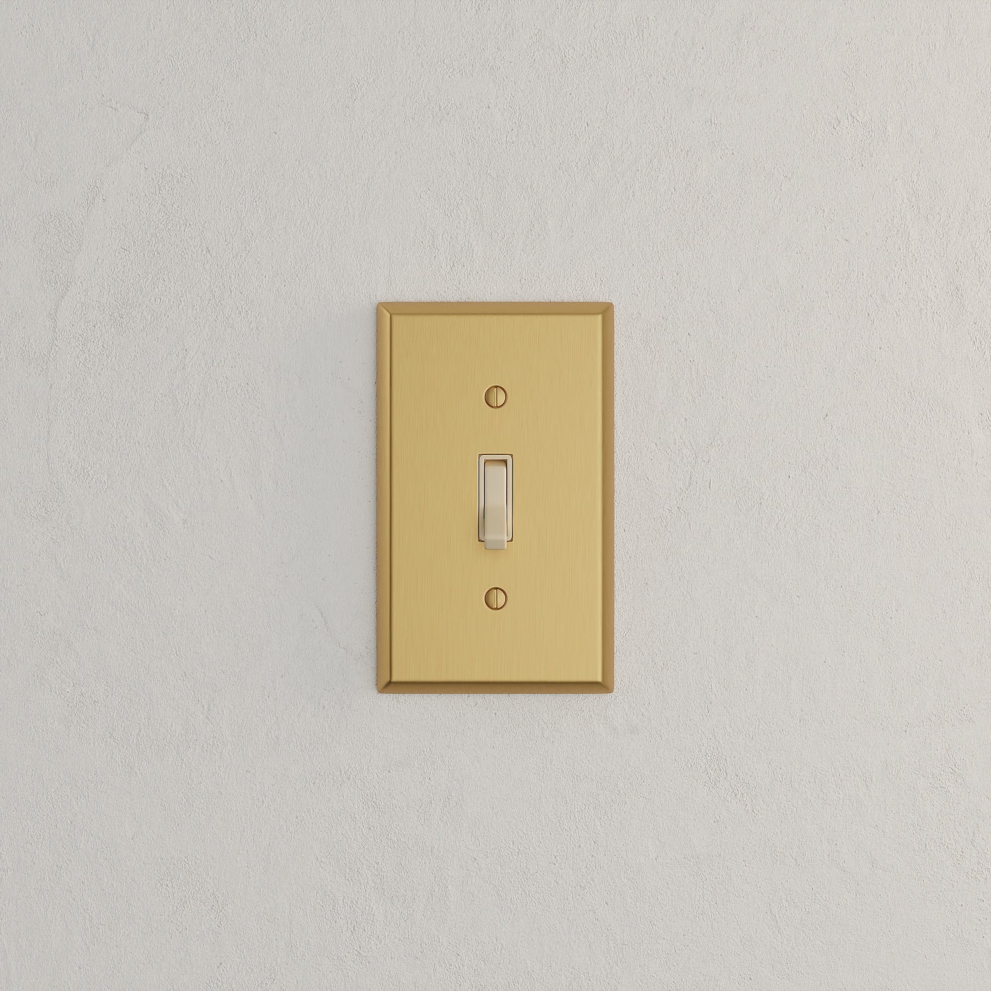 Solid brass Century Toggle Wall Plate in Satin Brass finish