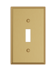 Solid brass Century Toggle Wall Plate in Satin Brass finish