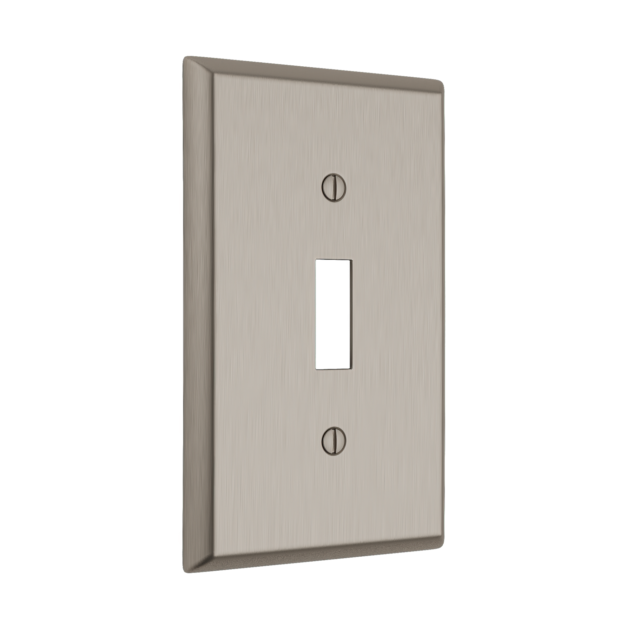 Solid brass Century Toggle Wall Plate in Satin Nickel finish