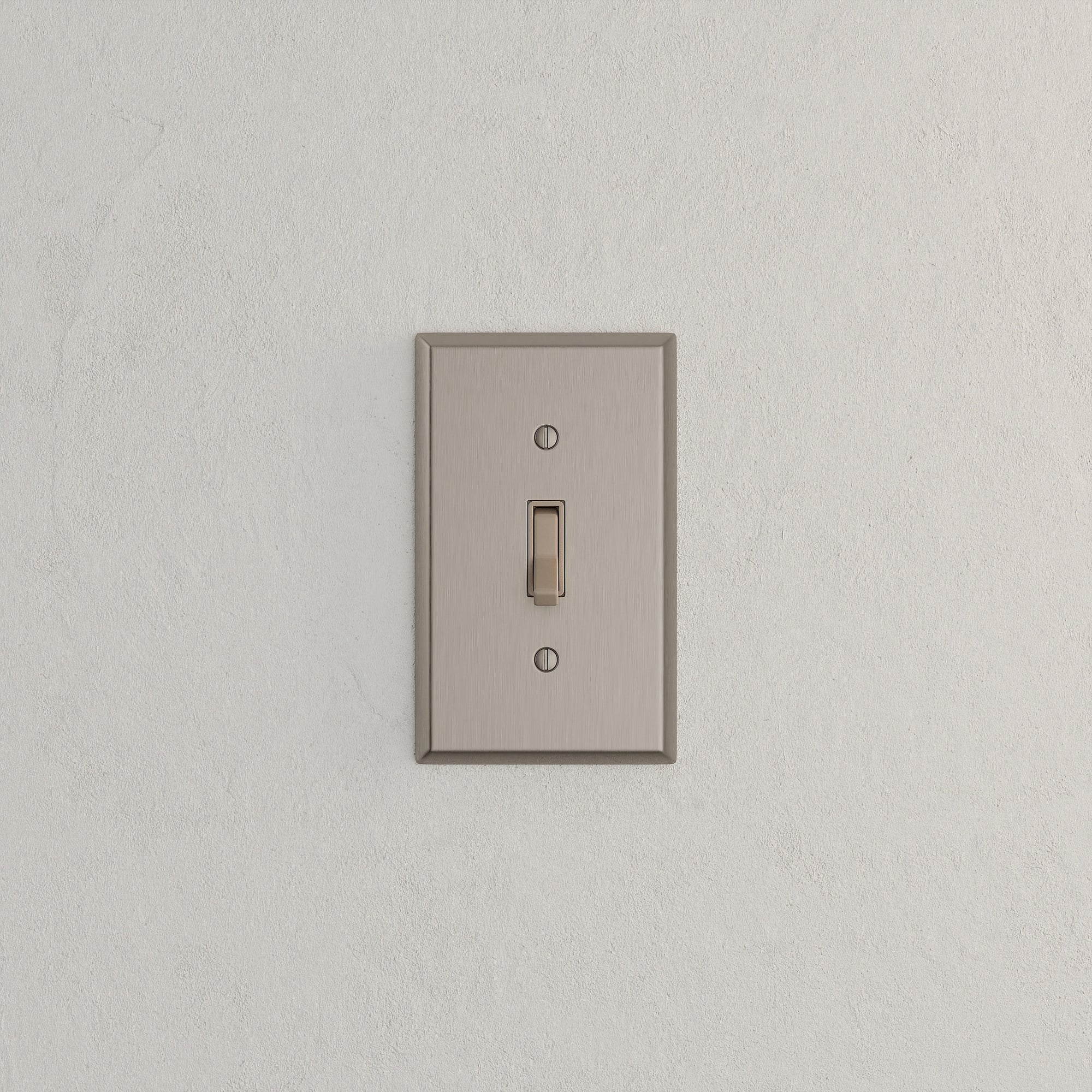 Solid brass Century Toggle Wall Plate in Satin Nickel finish