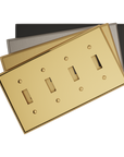 Solid brass Century Toggle Wall Plate – Quad