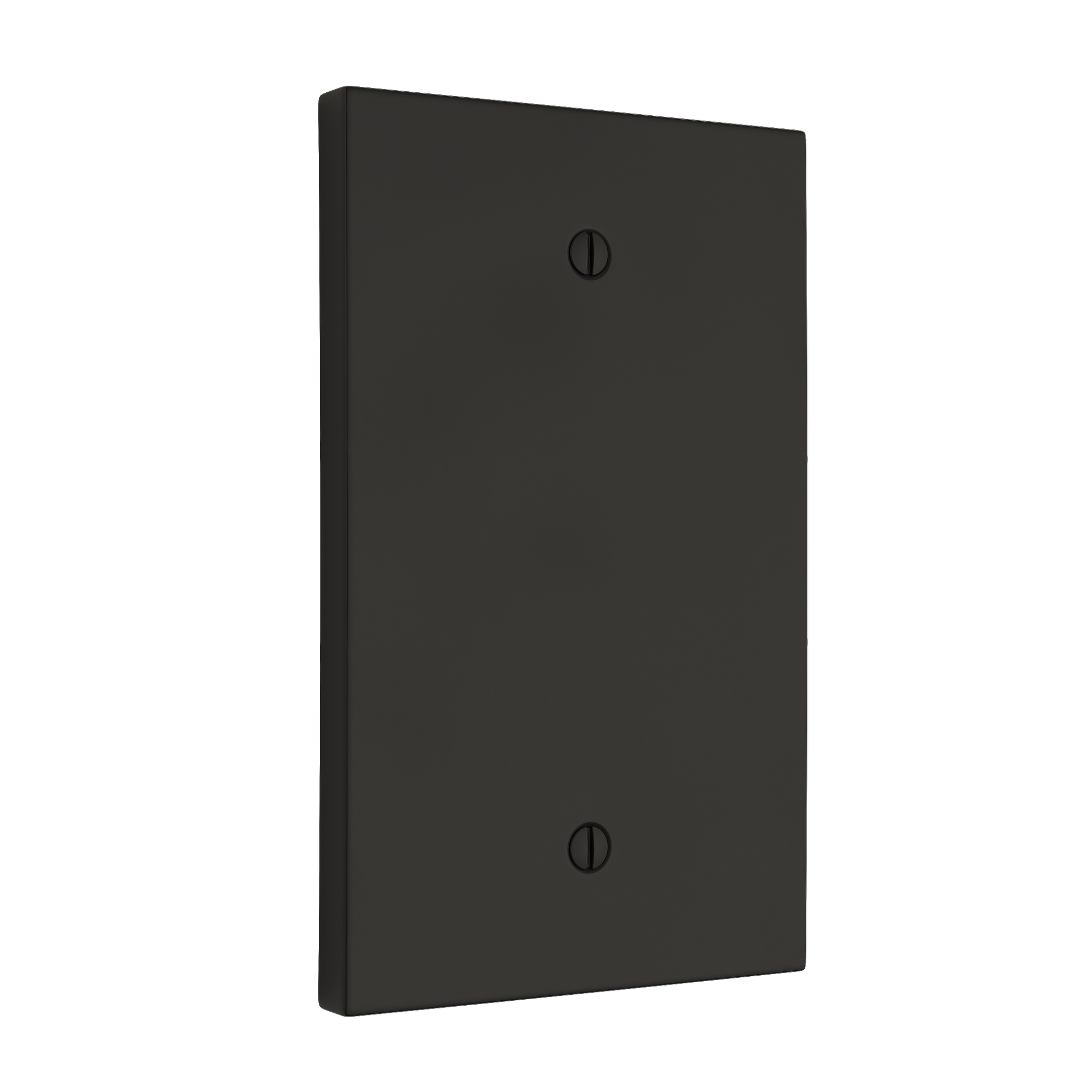 Solid brass Futura Blank Wall Plate in Coal Black Brass finish