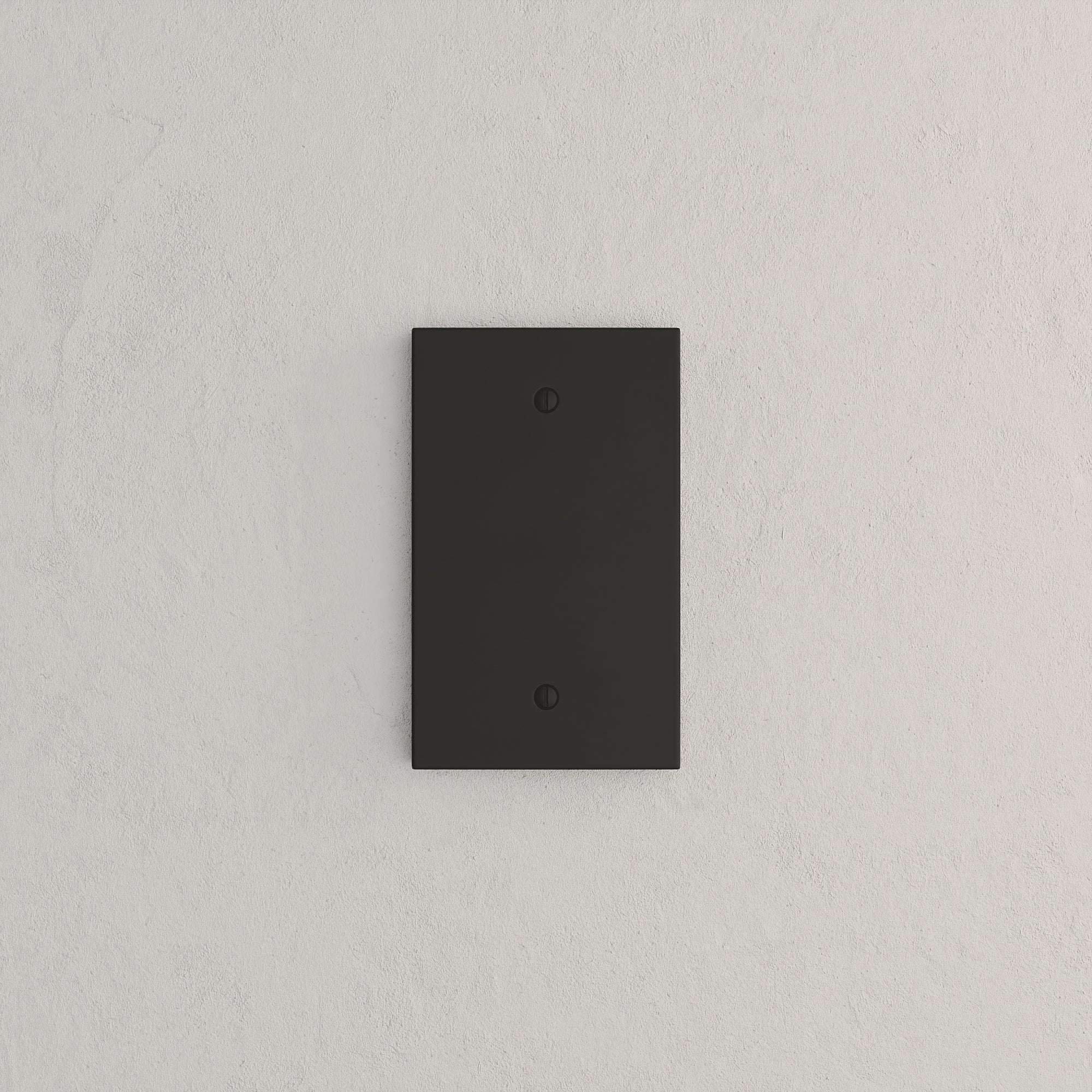 Solid brass Futura Blank Wall Plate in Coal Black Brass finish