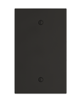 Solid brass Futura Blank Wall Plate in Coal Black Brass finish