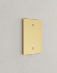 Solid brass Futura Blank Wall Plate in Polished Brass finish