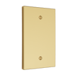 Solid brass Futura Blank Wall Plate in Polished Brass finish