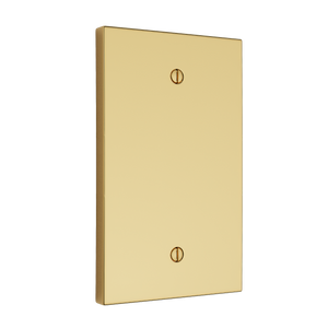 Futura Blank Wall Plate - Polished Brass