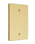 Solid brass Futura Blank Wall Plate in Polished Brass finish