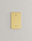 Solid brass Futura Blank Wall Plate in Polished Brass finish