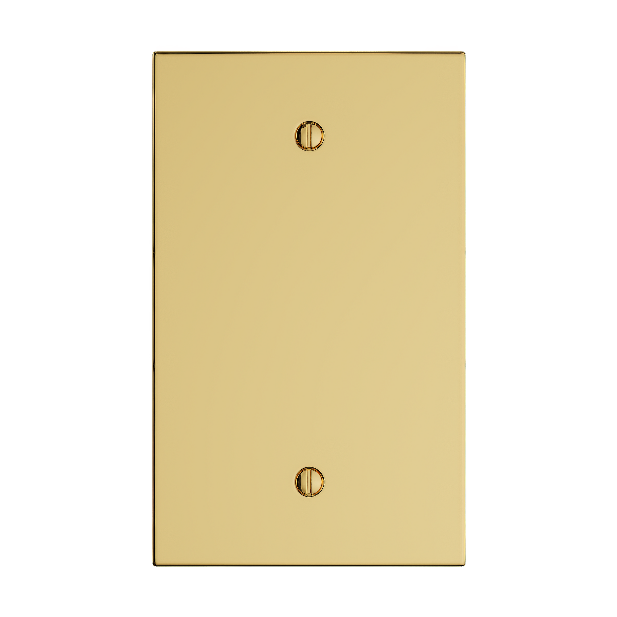 Solid brass Futura Blank Wall Plate in Polished Brass finish