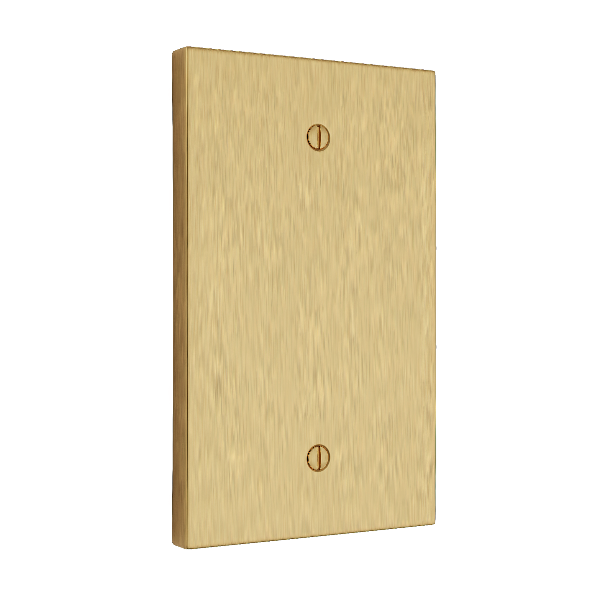 Solid brass Futura Blank Wall Plate in Satin Brass finish
