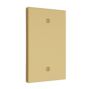 Futura Blank Wall Plate - Brushed Brass