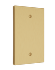 Solid brass Futura Blank Wall Plate in Satin Brass finish