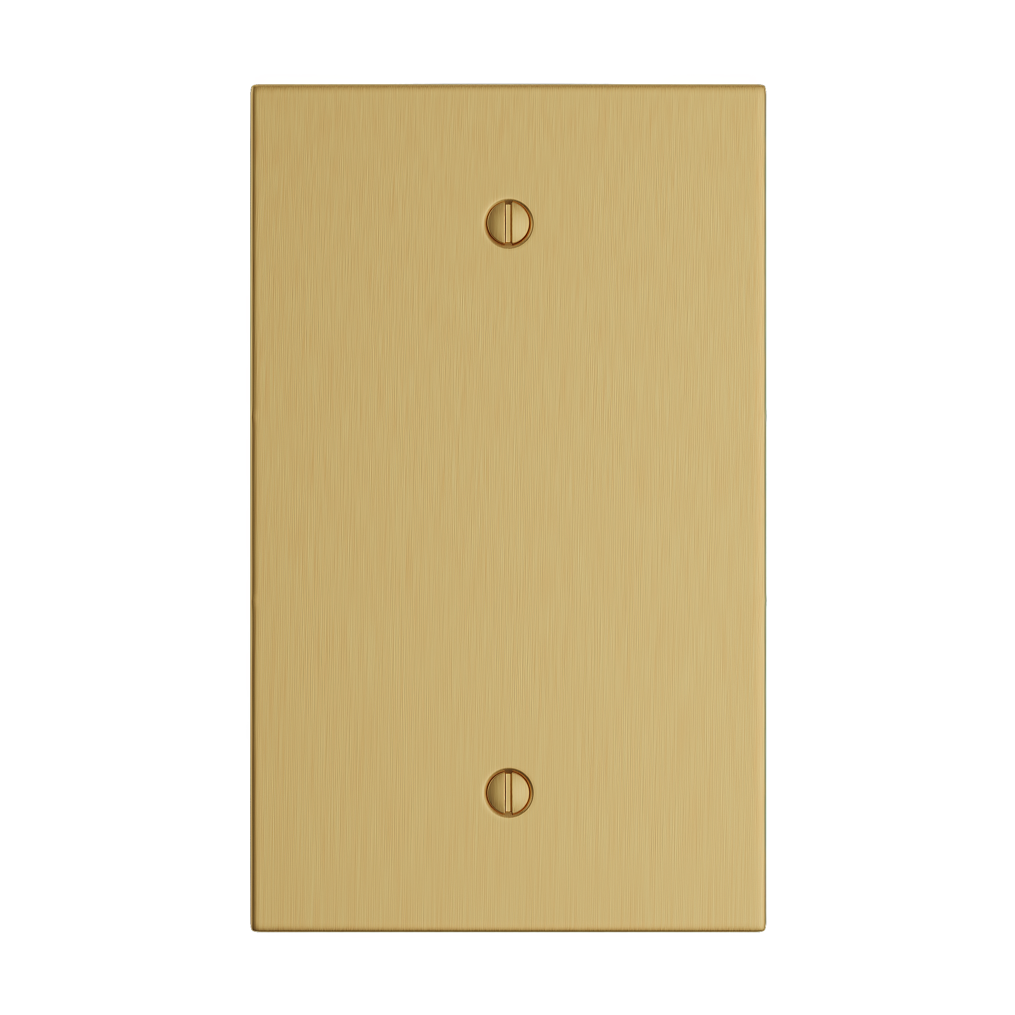 Solid brass Futura Blank Wall Plate in Satin Brass finish
