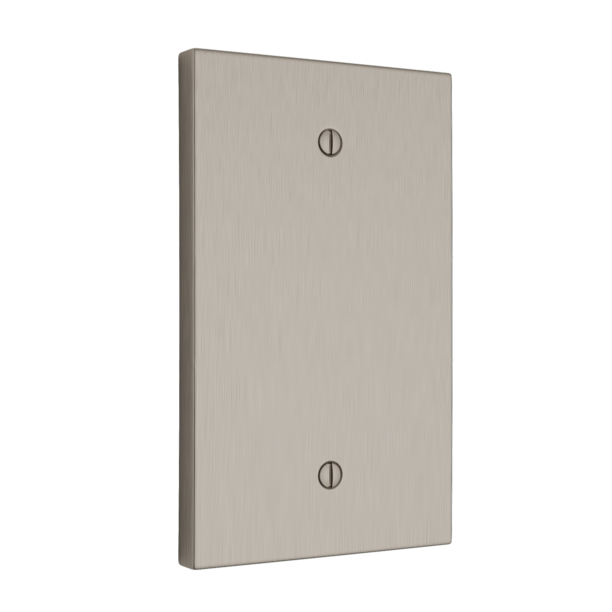 Solid brass Futura Blank Wall Plate in Satin Nickel finish