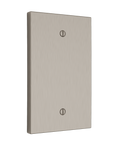 Solid brass Futura Blank Wall Plate in Satin Nickel finish