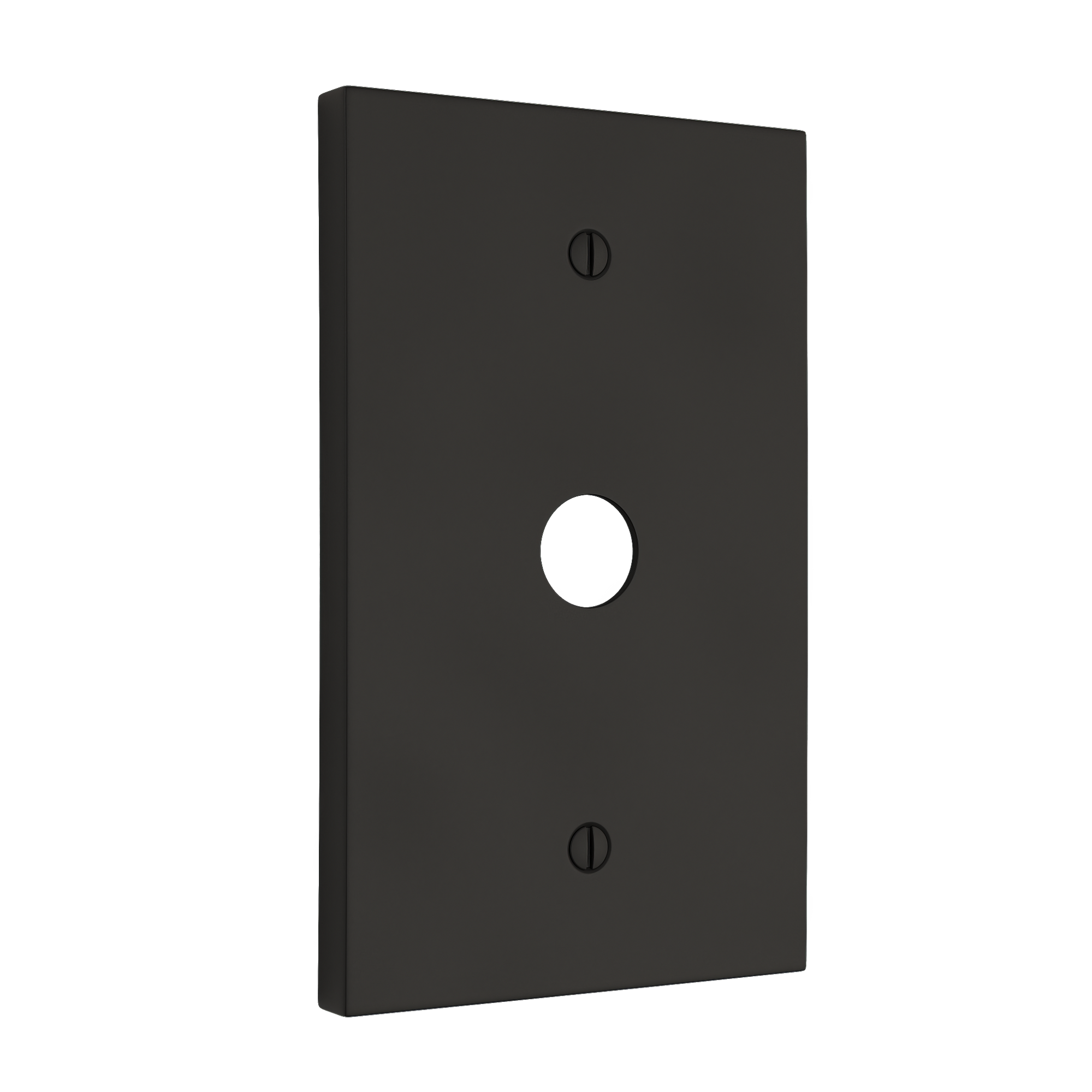 Solid brass Futura Cable Wall Plate in Coal Black Brass finish