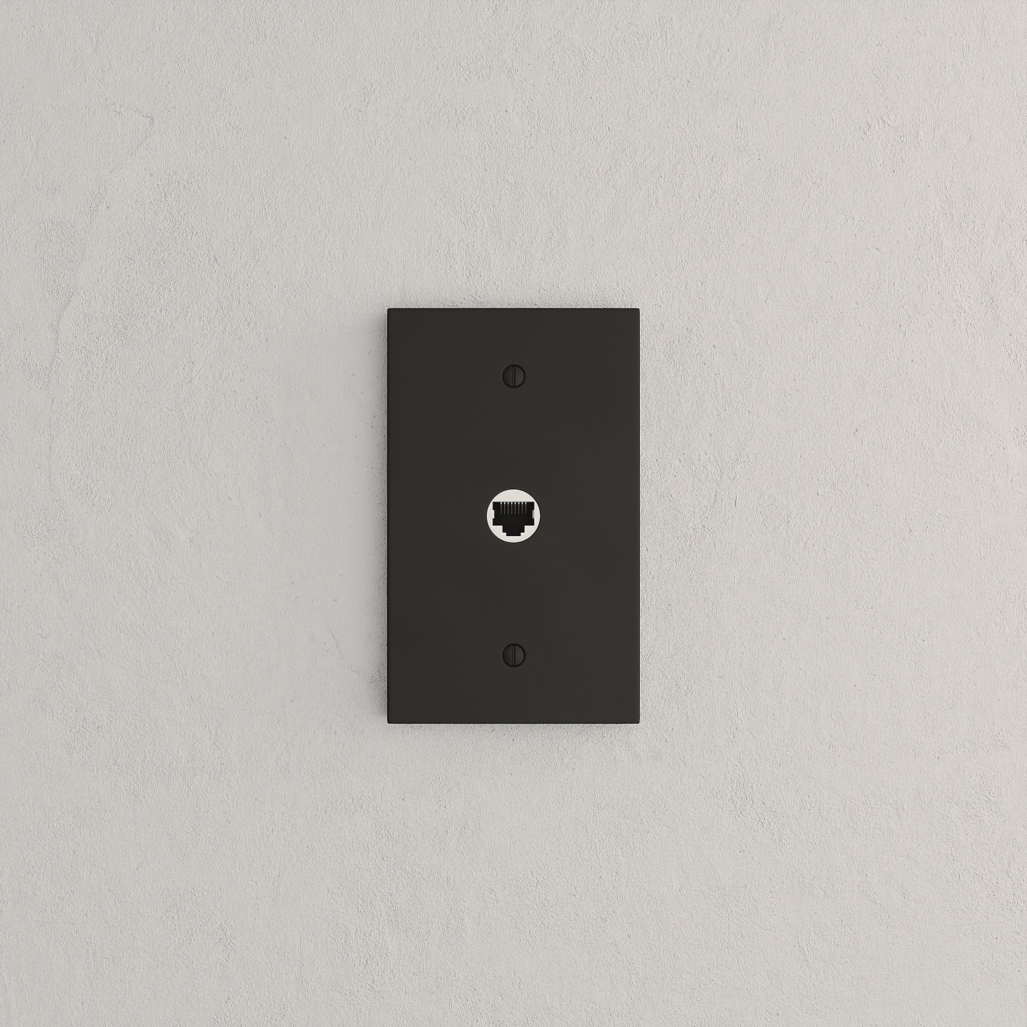 Solid brass Futura Cable Wall Plate in Coal Black Brass finish