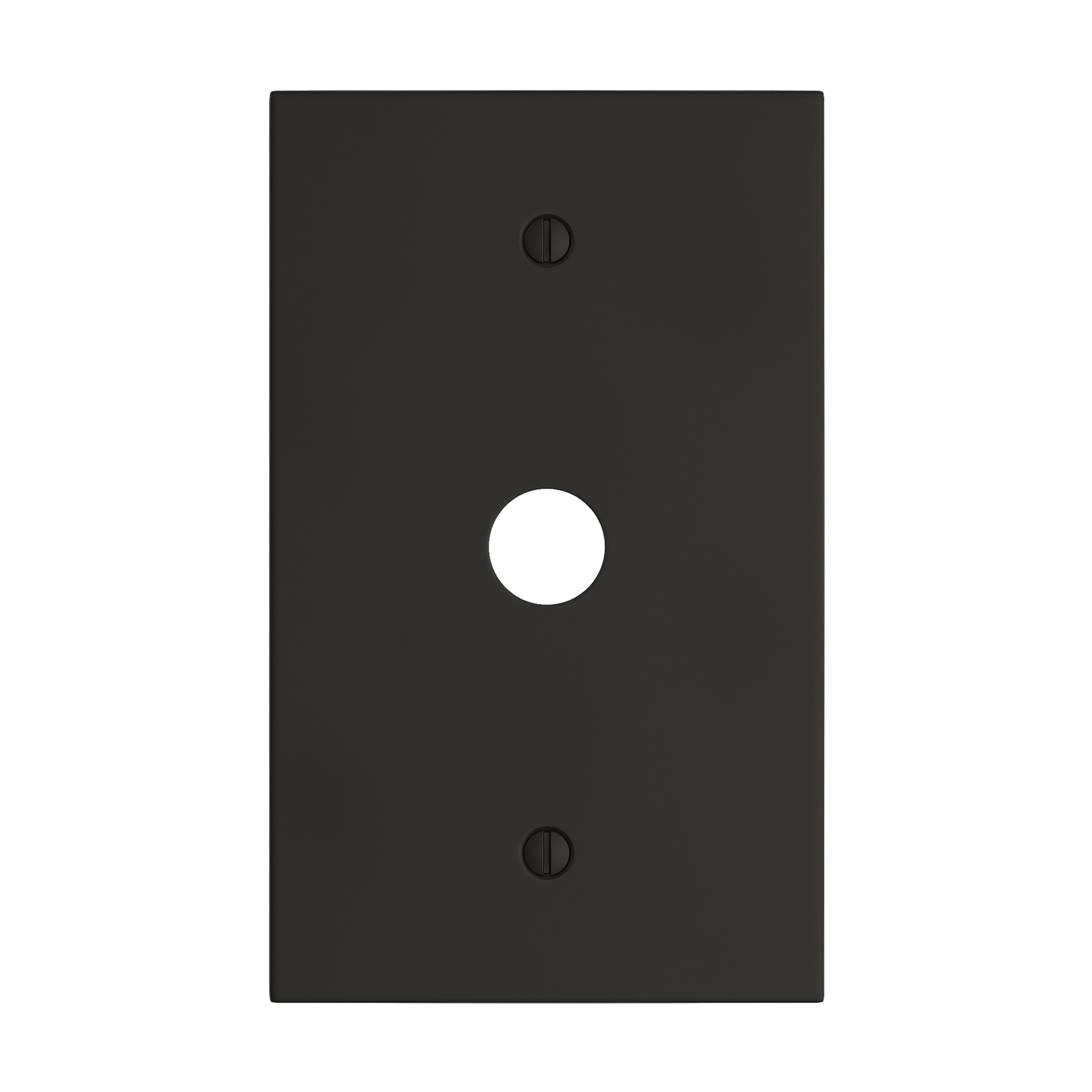 Solid brass Futura Cable Wall Plate in Coal Black Brass finish