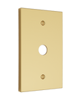 Solid brass Futura Cable Wall Plate in Polished Brass finish
