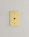 Solid brass Futura Cable Wall Plate in Polished Brass finish