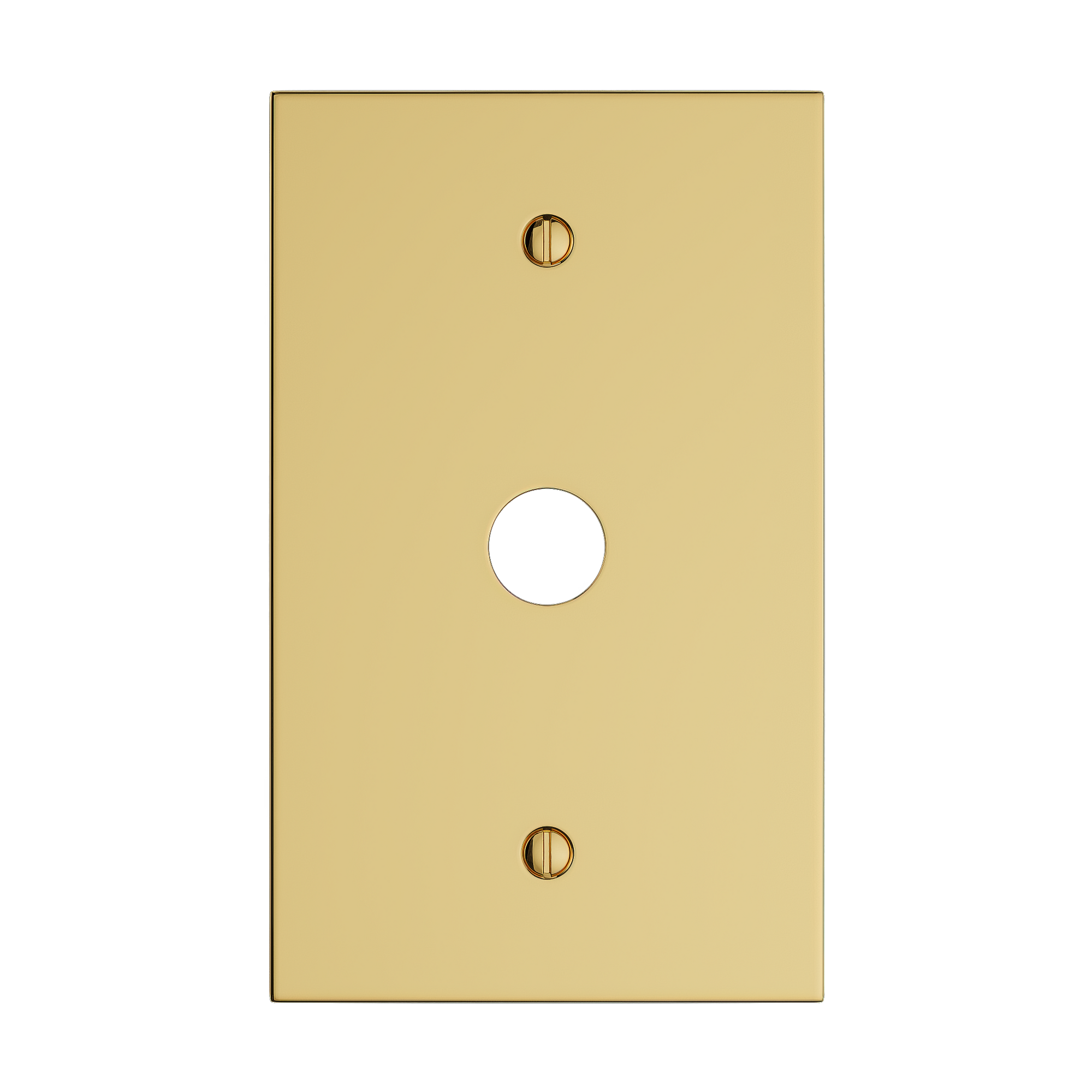 Solid brass Futura Cable Wall Plate in Polished Brass finish