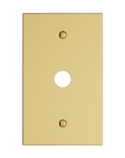 Solid brass Futura Cable Wall Plate in Polished Brass finish