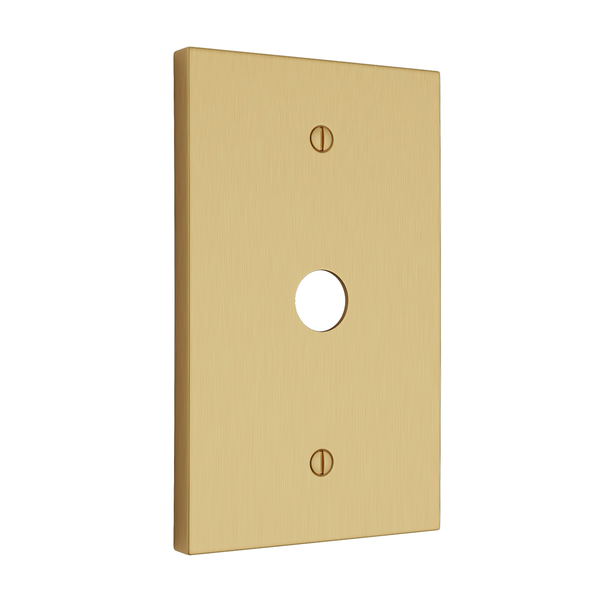 Solid brass Futura Cable Wall Plate in Satin Brass finish