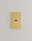 Solid brass Futura Cable Wall Plate in Satin Brass finish