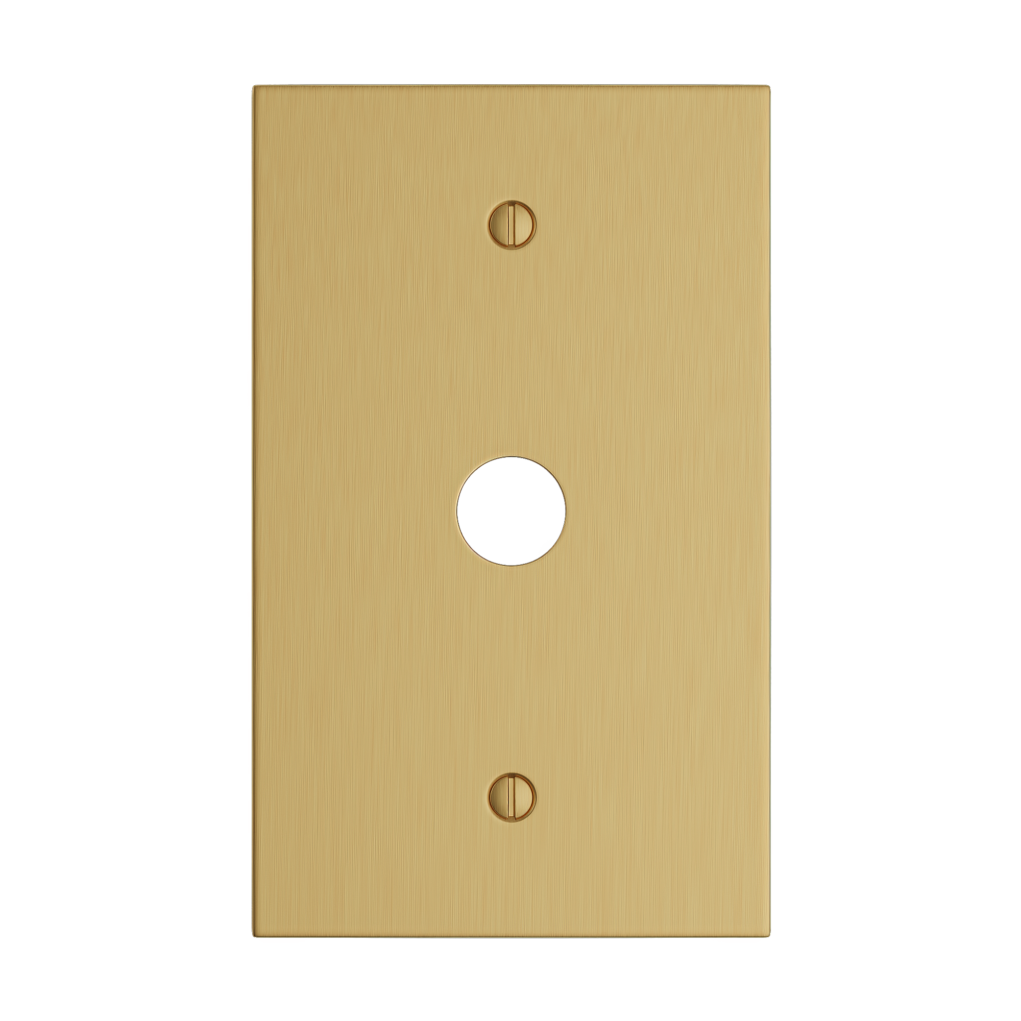Solid brass Futura Cable Wall Plate in Satin Brass finish