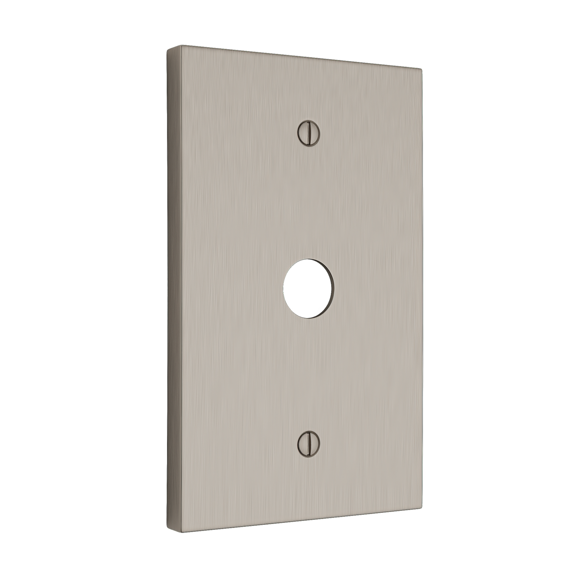 Solid brass Futura Cable Wall Plate in Satin Nickel finish