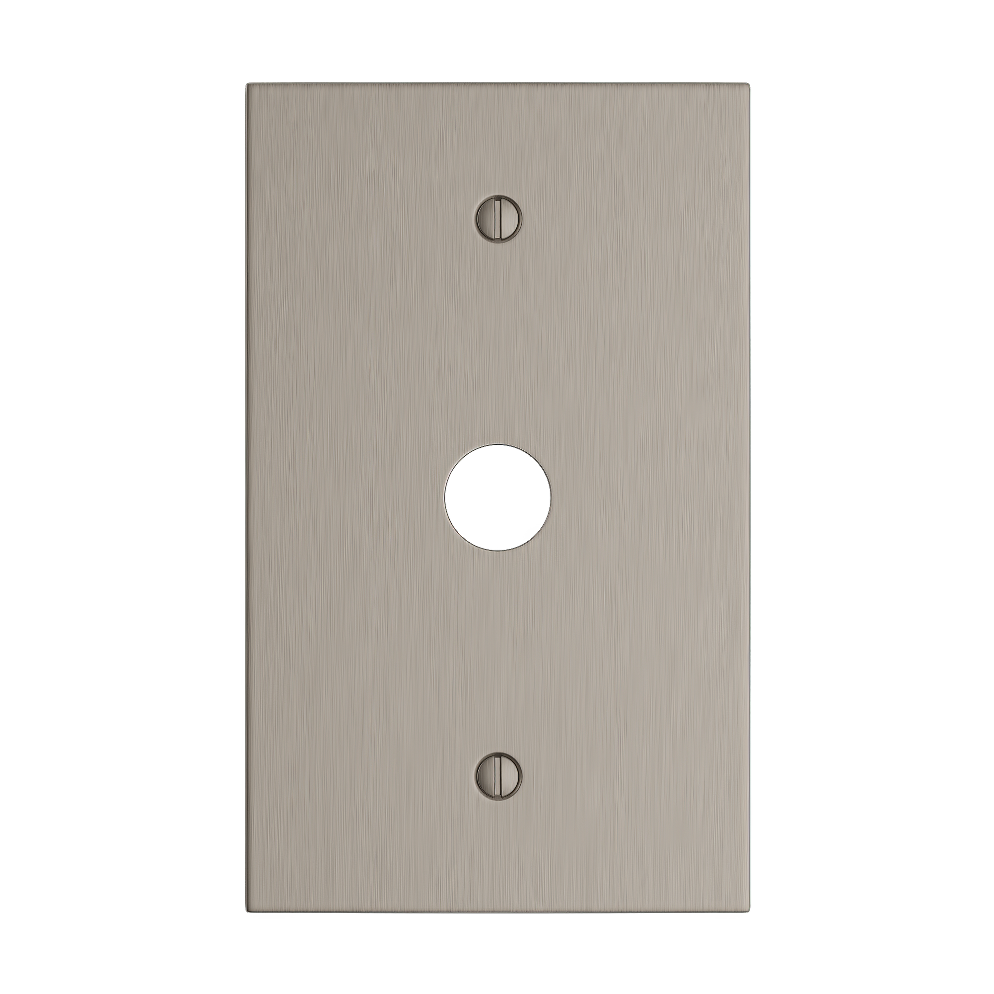 Solid brass Futura Cable Wall Plate in Satin Nickel finish