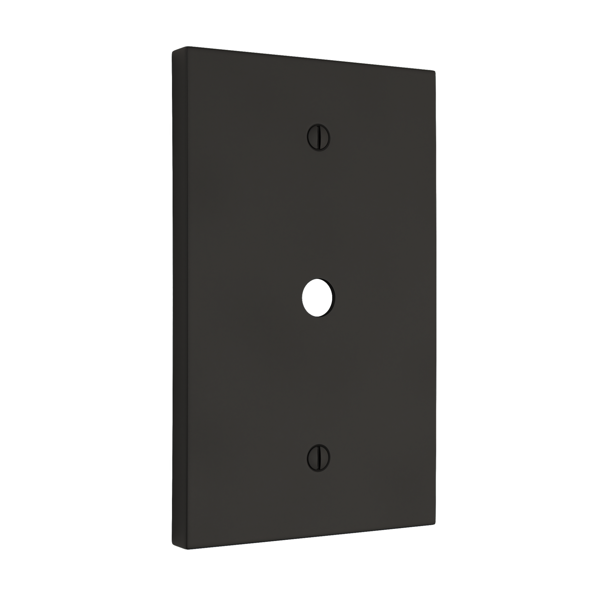 Solid brass Futura Cable Wall Plate in Coal Black Brass finish