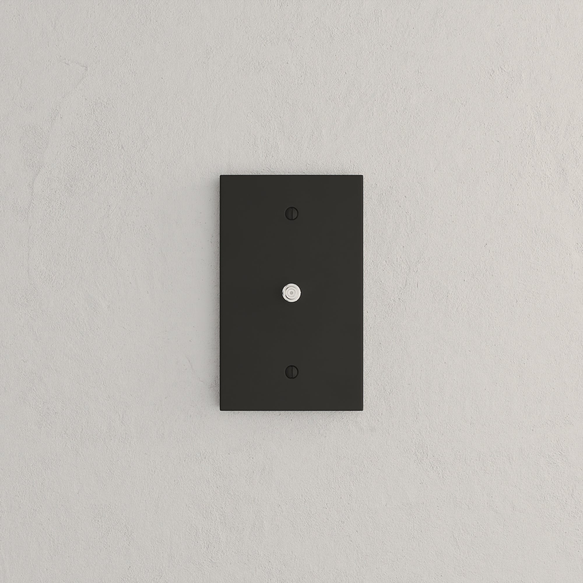 Solid brass Futura Cable Wall Plate in Coal Black Brass finish