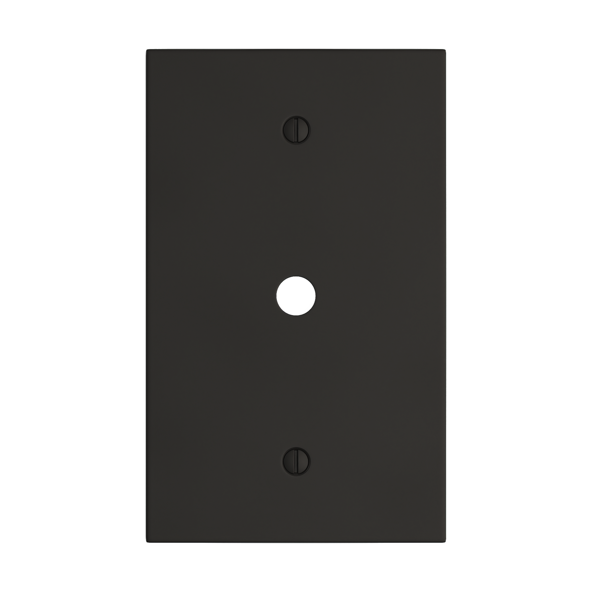 Solid brass Futura Cable Wall Plate in Coal Black Brass finish