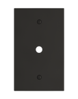 Solid brass Futura Cable Wall Plate in Coal Black Brass finish