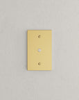 Solid brass Futura Cable Wall Plate in Polished Brass finish