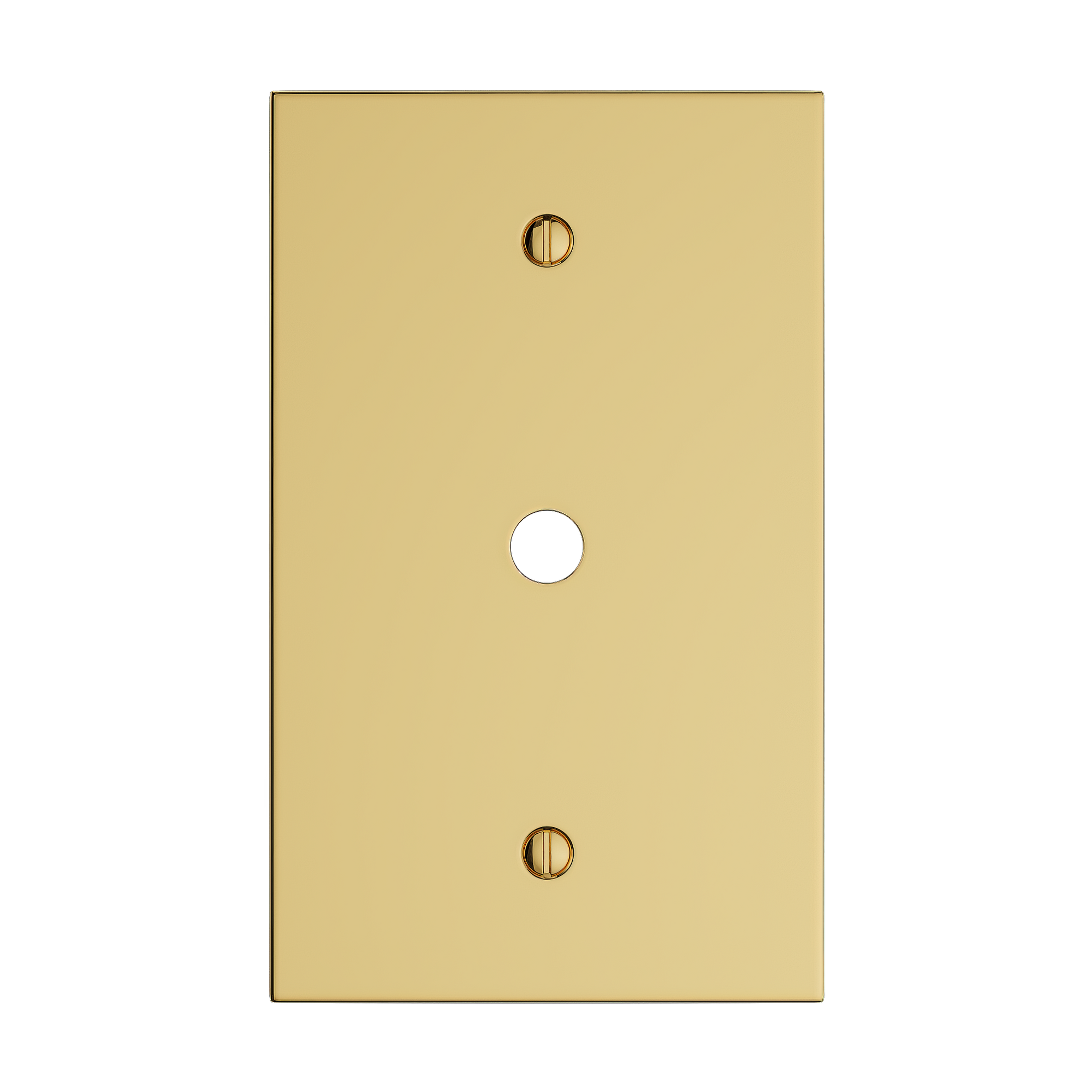 Solid brass Futura Cable Wall Plate in Polished Brass finish