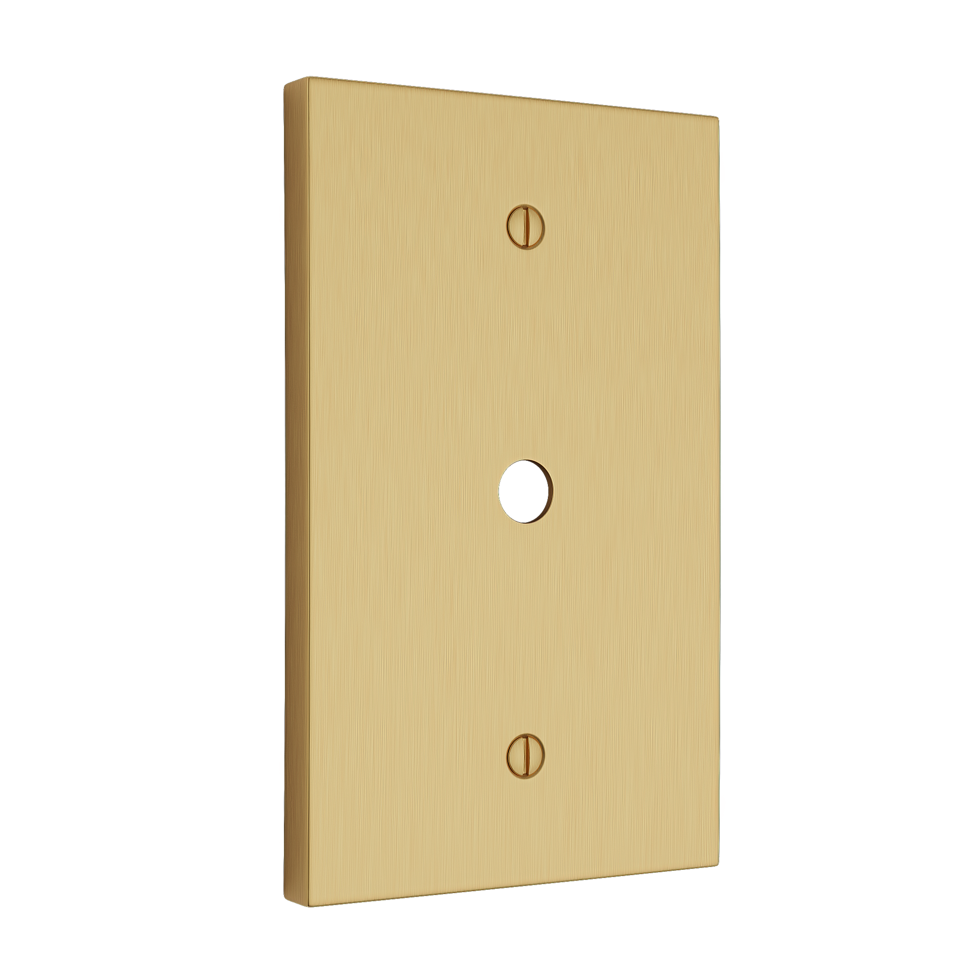 Solid brass Futura Cable Wall Plate in Satin Brass finish