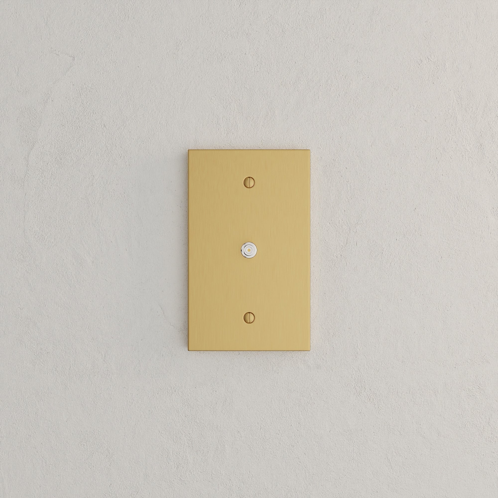 Solid brass Futura Cable Wall Plate in Satin Brass finish
