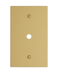 Solid brass Futura Cable Wall Plate in Satin Brass finish