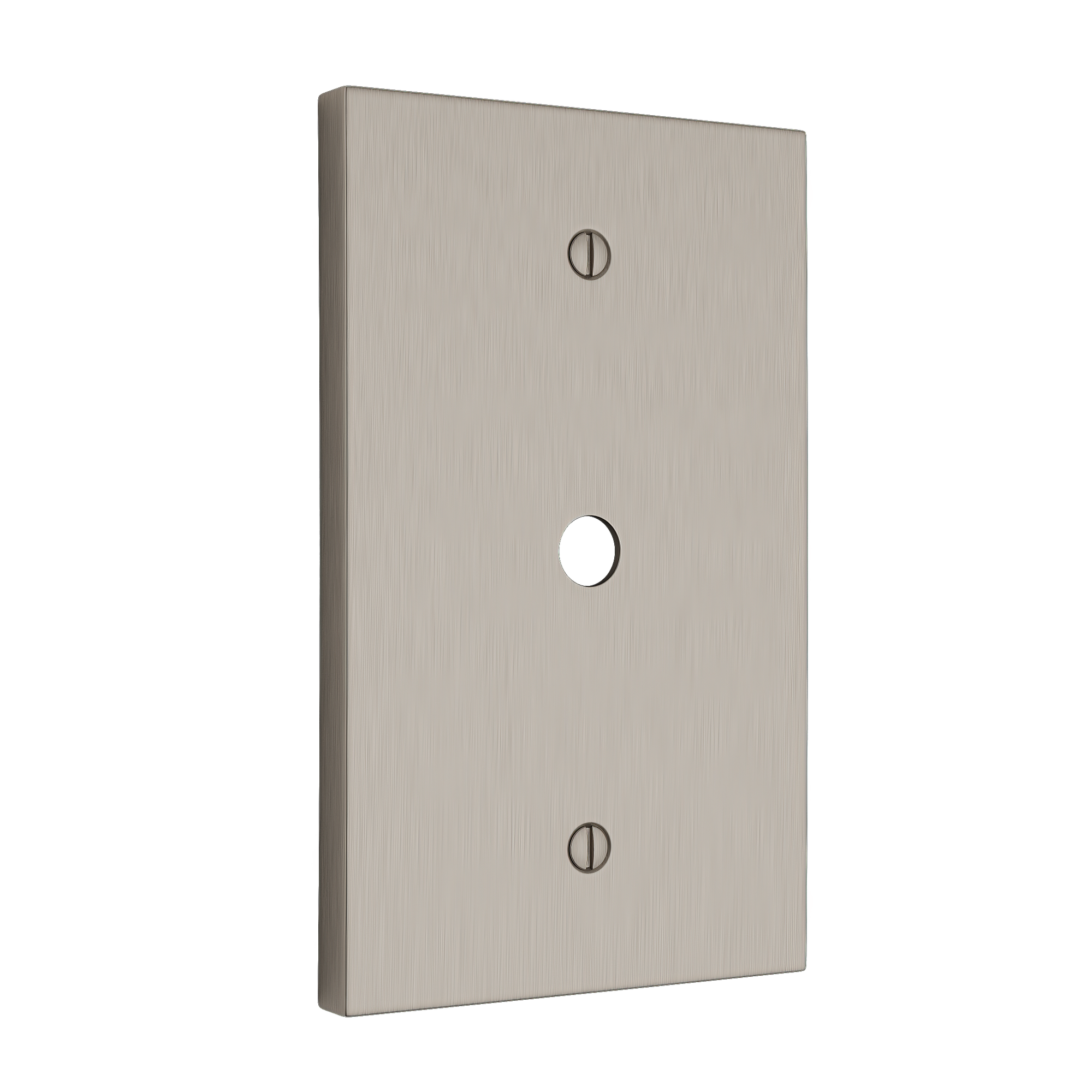 Solid brass Futura Cable Wall Plate in Satin Nickel finish
