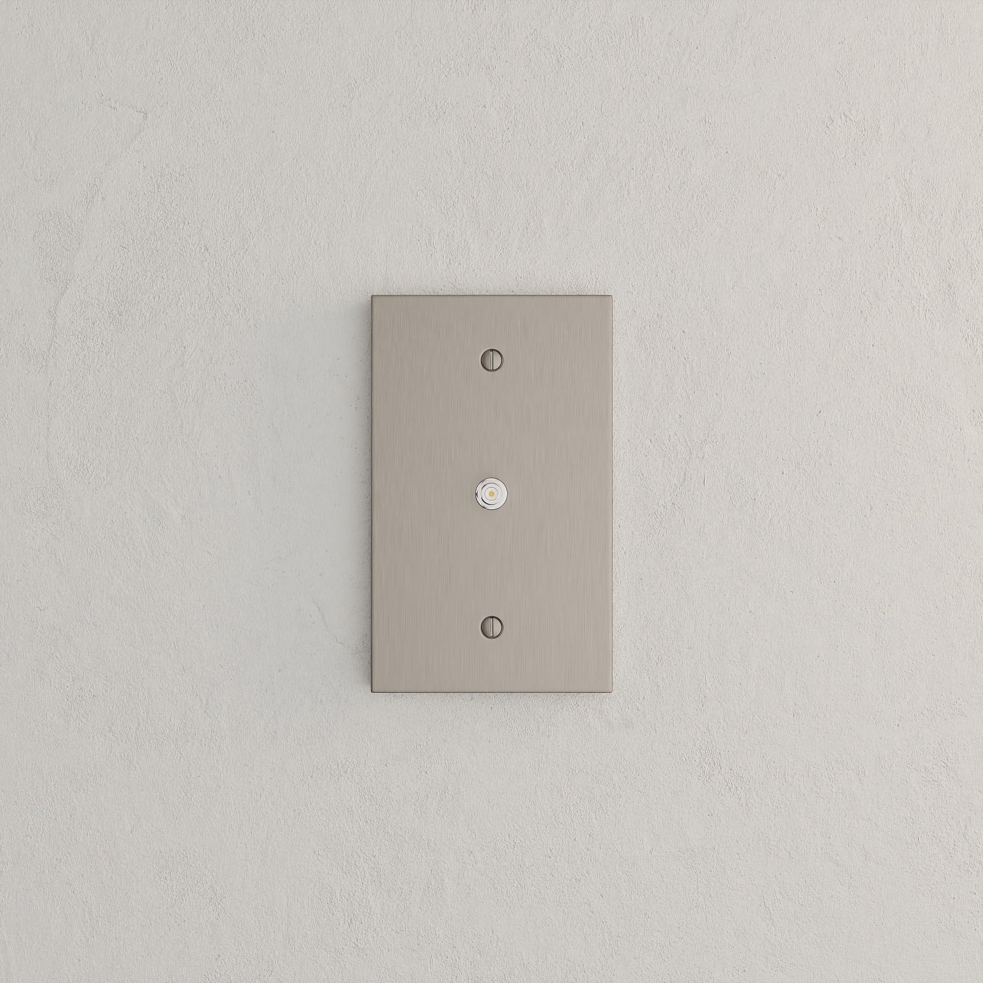 Solid brass Futura Cable Wall Plate in Satin Nickel finish