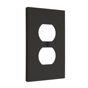Futura Outlet Wall Plate - Coal Black Brass