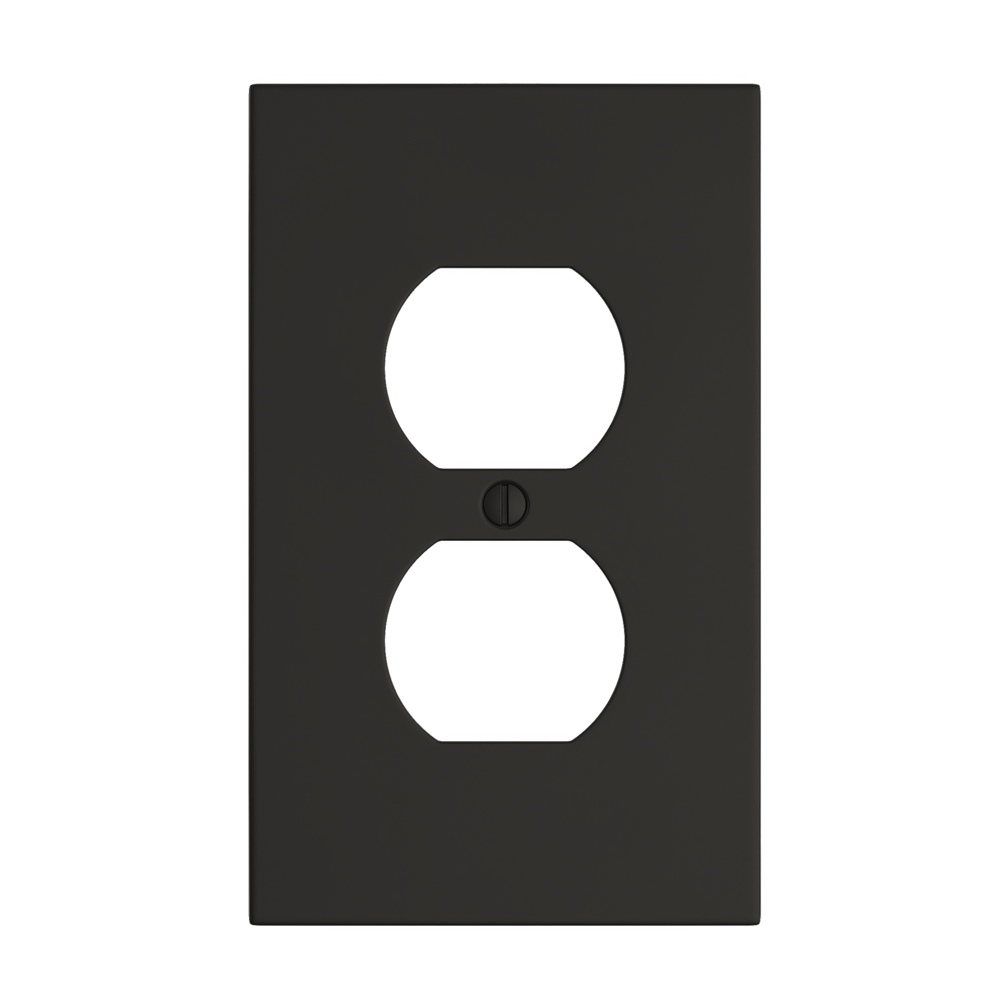 Solid brass Futura Outlet Wall Plate in Coal Black Brass finish