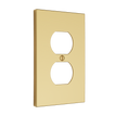 Solid brass Futura Outlet Wall Plate in Polished Brass finish